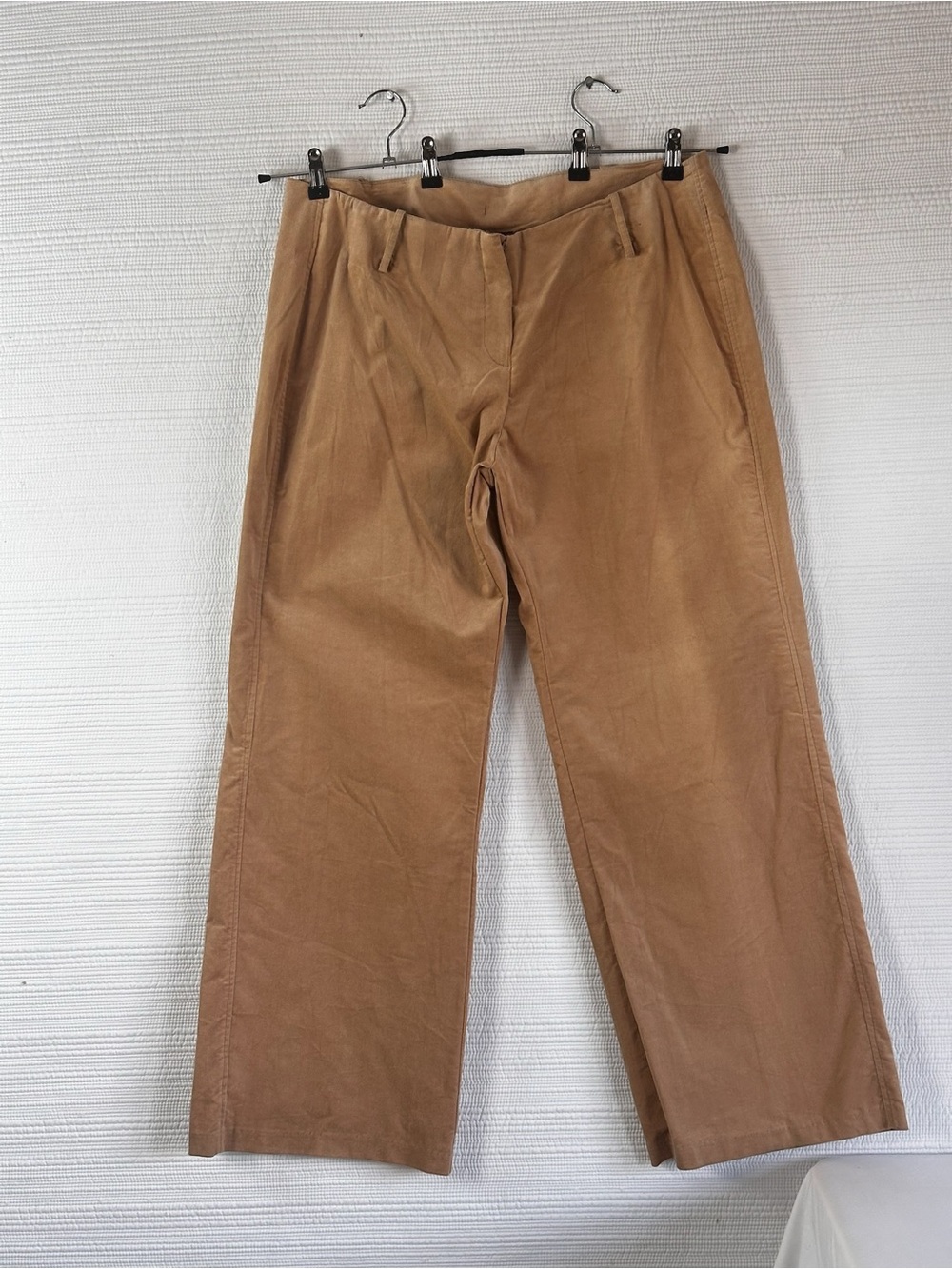 Check It Out Plus Tan Wide Leg Pants 3XL Made in USA Y2K Minimalist